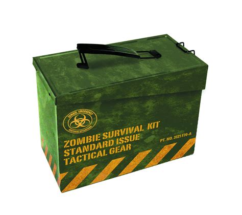 zombie survival kit metal lunch box|AMMO BOX METAL ZOMBIE SURVIVAL KIT PX LUNCHBOX .